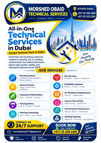 Morshed Obaid Technical Services - All-in-One Plumbing, Electrical, A/C & Maintenance