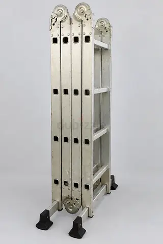 Foldable Multi-Purpose Aluminum Ladder - 4 Sections, Compact
