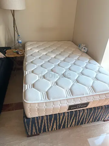 Large size single mattress with base — good condition