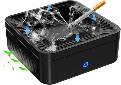 Multifunctional Smokeless Ashtray for Cigarette Smoker, USB Rechargeable