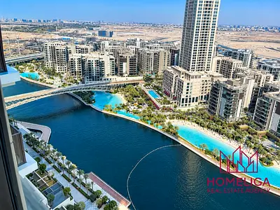 شقة بغرفتي نوم على الواجهة البحرية | كريك بالاس | إطلالات على المدينة والمارينا في الطابق العلوي