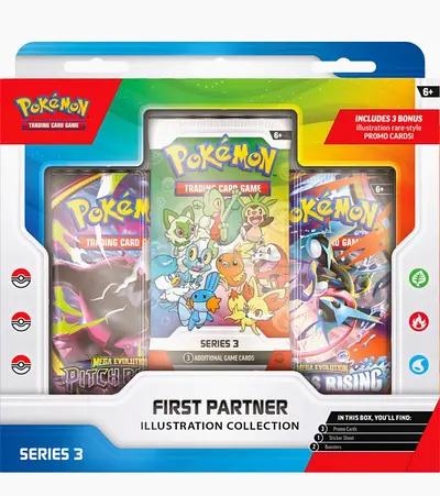 Pokémon TCG First Partner Illustration Collection Series 3 - Sealed 3 Booster Pack Set