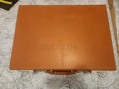 Authentic Asprey London Luxury Leather Attaché Briefcase – Tan Brown