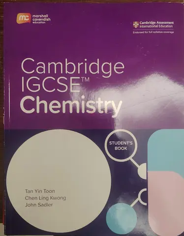 Cambridge IGCSE Chemistry Student's Book (Marshall Cavendish) - Good Condition