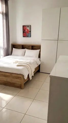 Modern Wooden Bed Frame with Headboard Storage