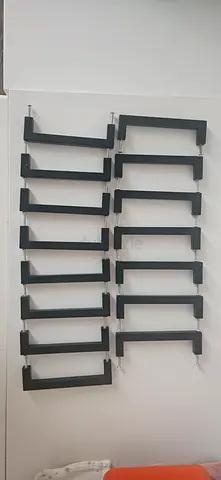 Set of 15 Black Cabinet/Drawer Handles - Holes spacing 12.8mm