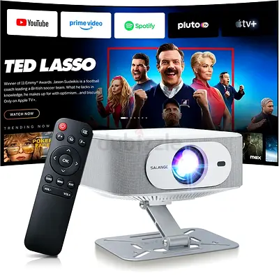 Salange P92Max Smart Projector 4K+Native 1080P,Android 14.0 Built-in Apps
2026 Upgraded 5G WiFi 6.0
