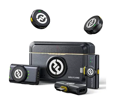 Lark M2 Wireless Lavalier Microphone (2TX+3RX) Compatible with Camera, iPhone, Android