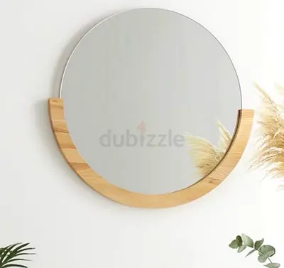 The ONE semi-circle MIRRORs solid wood frame W82 H79 cm
