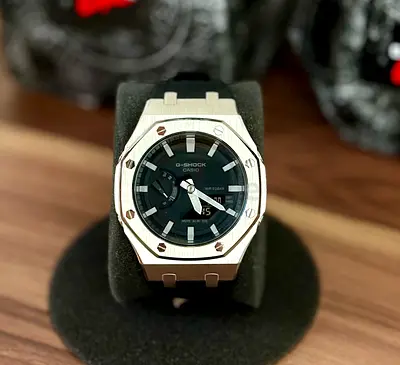 Custom Made Casio GShock GA2100 Casiooak Silver Black Watch for sale for just AED 750