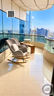 Fully Furnished 2BR | Open View Balcony | Conquer Towers | Ajman
