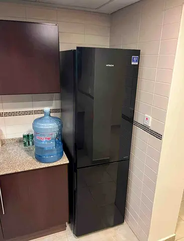 Hitachi black refrigerator - good condition, inverter compressor