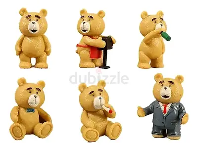 TED Bear 6PCS Movie Figure Set Funny Collectible Characters
