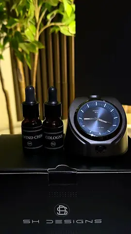 Analog Car Dash Clock with 2 Cologne Oils - Good Condition