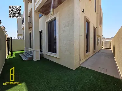 Villa for rent in Al Zahia area, next to Al Safir Market and all public services. Very elegant and distinctive design, characterized by complete tranq