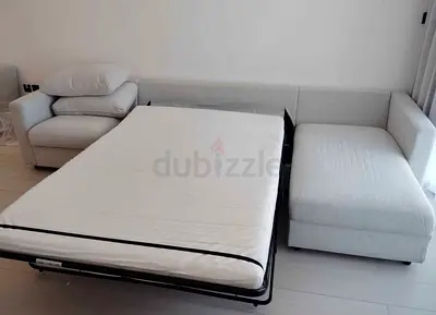 Modern  L-Shaped Sofa Bed with Pull Out Mattress vimle IKEA