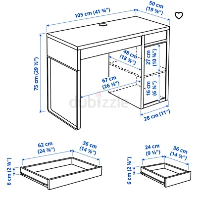 IKEA MICKE Desk (105x50x75 cm)