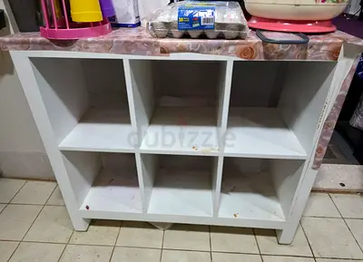 White 6-Cube Storage Shelf / Cabinet - Good for Entryway or Kitchen
