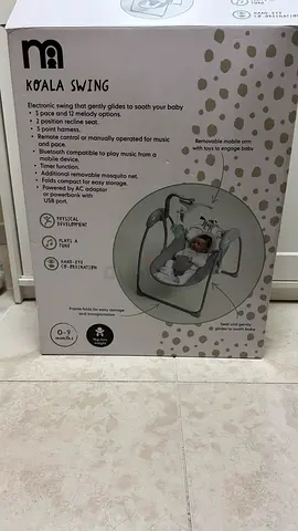 Mothercare Koala Baby Swing with Variable Speed and Sound Controls - Very Good Condition