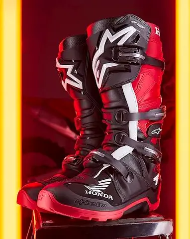 Alpinestars x Honda Tech 7 Drystar Red/Black Motorcycle Motocross/Offroad Boots - 43EU