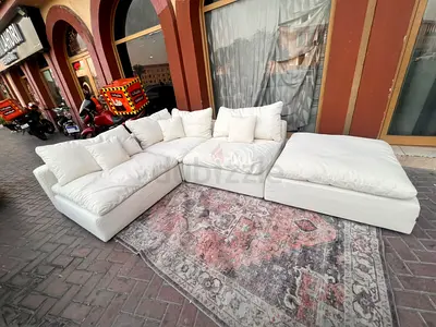 Marina home Luscious Modular cloud Sofa with footstool