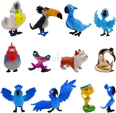 Rio Movie 12PCS Figures Blu Jewel Nigel Character Toy Set