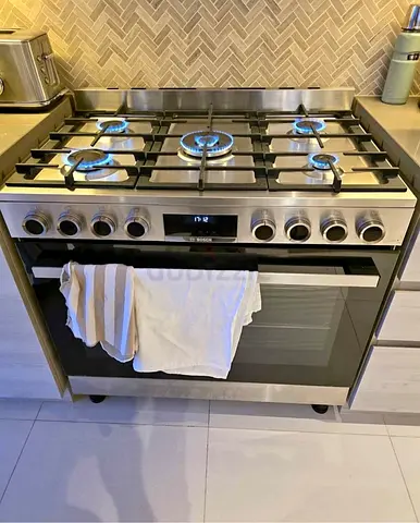 Bosch Stainless Steel 5-Burner Gas Range with Oven - Good Condition