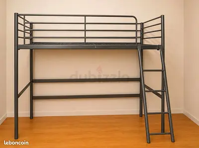 Ikea single size Loft Bed with delivery and installation used but in good condition
