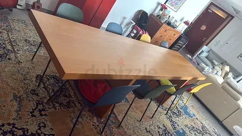 Large Solid Wood Dining Table