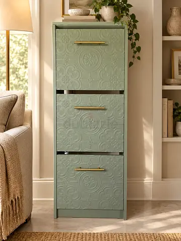 Shoe Cabinet-Hand Painted (stores mens size 46)