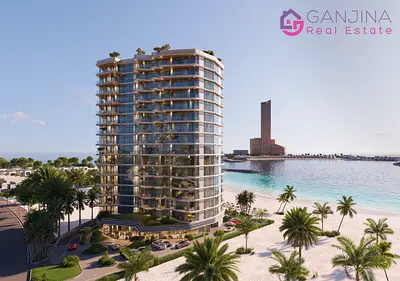 Corner Top-Floor Beachfront Studio @ The Beach Vista on Al Marjan Island