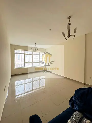 Upscale 2-bedroom apartment with a living room in Al-Taawun – scenic view and all services included for free!