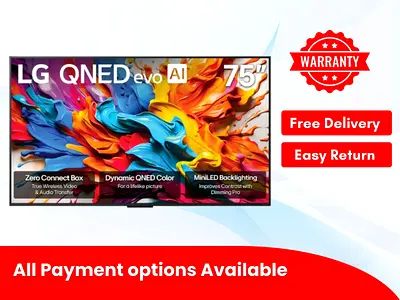 LG 75 Inch QNED9 evo AI MiniLED 4K 120Hz Smart TV 75QNED9MA6A - Free Delivery