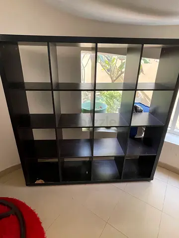 Large 20-Cube Black Bookshelf / Room Divider - Good Condition