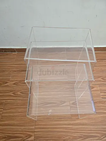 Clear Acrylic Nesting Tables - Set of 3