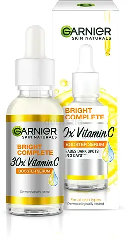 Garnier Bright Complete Vitamin C Booster Face Serum for All Skin Types (30ml)
