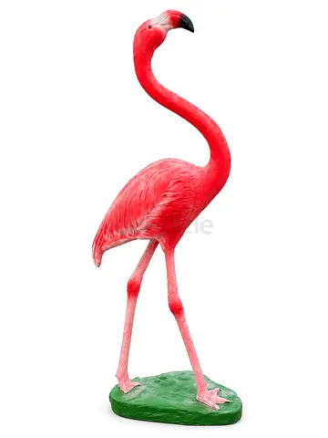 Viva Verda Pink Flamingo Garden Statue – 110 cm Fiber Outdoor Garden Décor