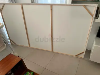 Large Stretched Blank Canvas on Wooden Frame - 215x114cm, soft anti light premium material.