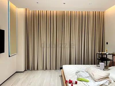 Curtain with installation