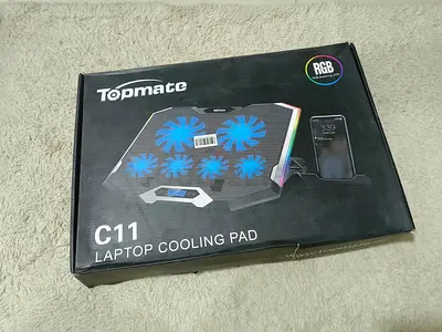 TopMate C11 Laptop Cooling Pad RGB Gaming Notebook Cooler, Laptop Fan Stand, USB