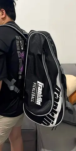 Franklin Pickleball Paddle Bag - 3 Paddle Carry Case, Black