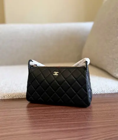 Classic Black Quilted Shoulder Bag