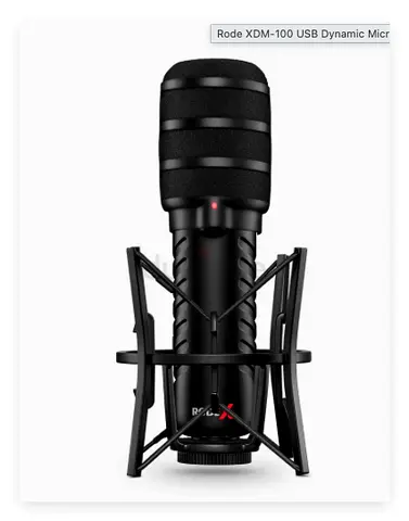 Rode XDM-100 USB Dynamic Microphone with Studio Arm