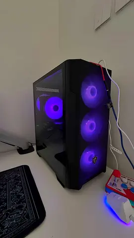 Gaming RGB Desktop PC with Tempered Glass Case and Triple Front Fans