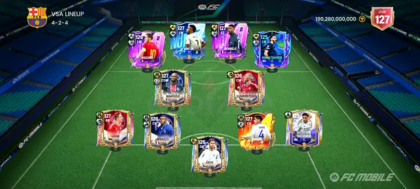 FC Mobile Account ( 127 ovr ) ; Full Details In Description
