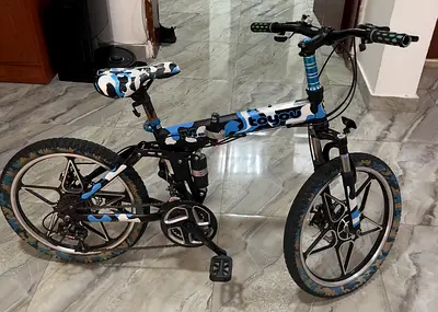 20 Inch Folding Bicycle + FREE Helmet & Belt - 150 AED