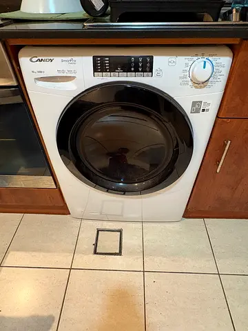 Candy Front Load Washing Machine - 10kg, White (Good Working Condition)