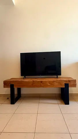 Solid oak TV bench