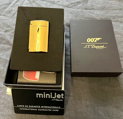 S.T. Dupont 007 MiniJet Gold Lighter with Box - Never Used