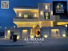 Corner villa for rent in Al Yasmeen, Ajman, featuring a private pool and ready for immediate occupan